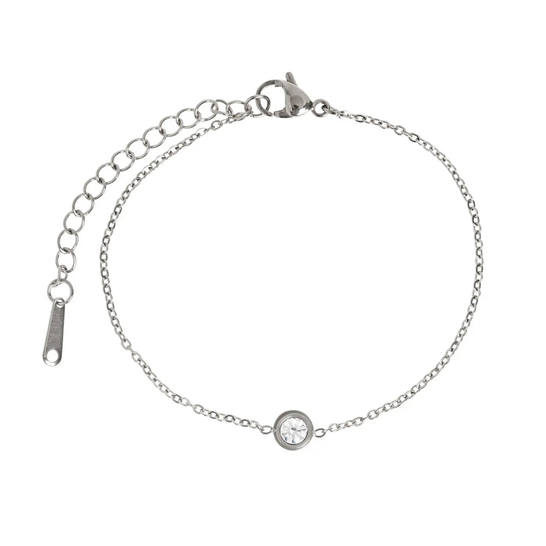 Tora - Crystal Chain Bracelet Stainless Steel