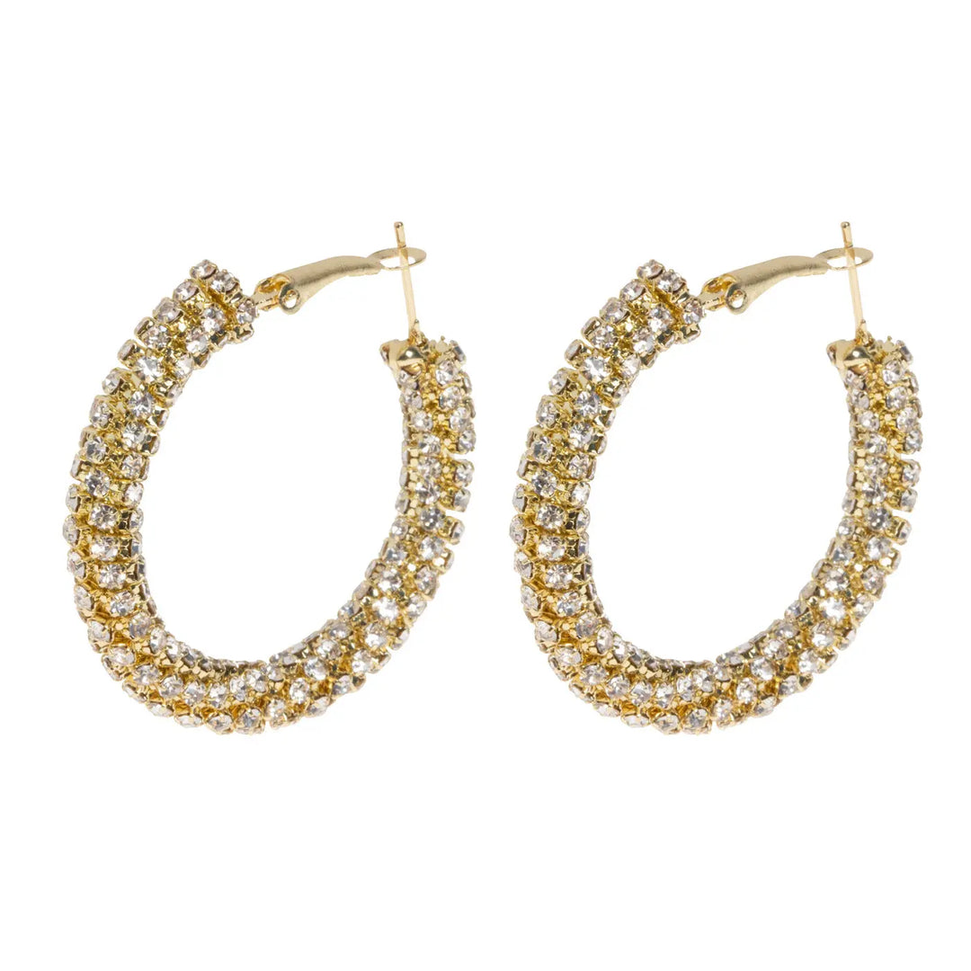 Estere - Sparkling Hoop Earrings