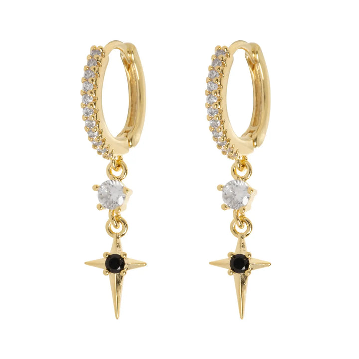 Elvira - Crystal Star Statement Hoop Earrings