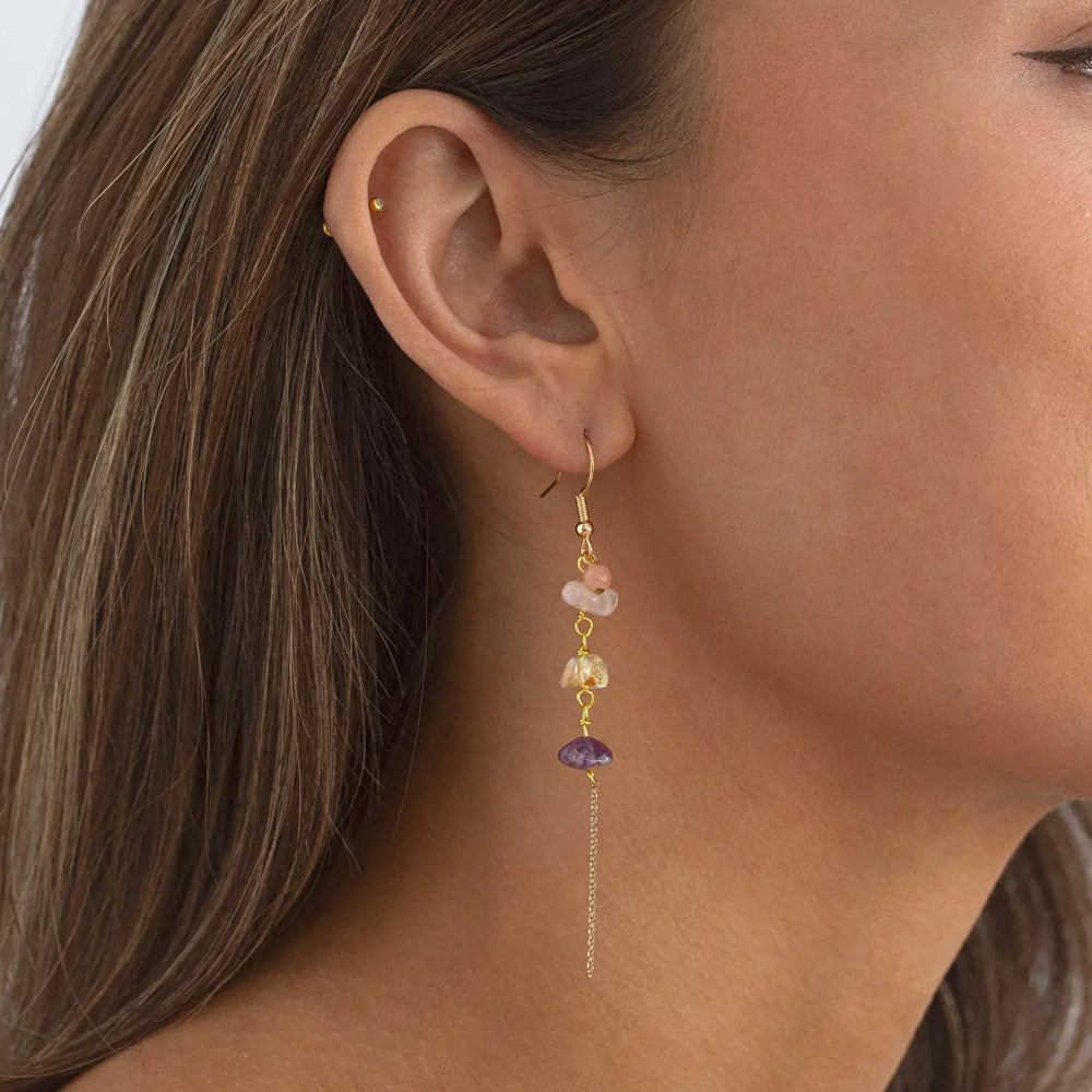 Larissa - Semi Precious Colorful Stones Earrings