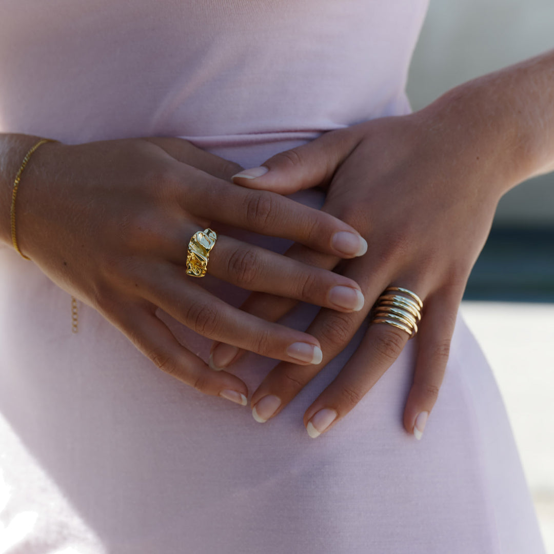 Elizha - Chunky Adjustable Organic Statement Ring