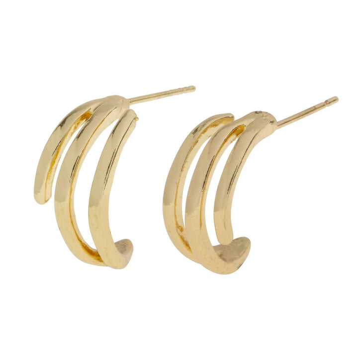 May - Triple Lined Stud Earrings