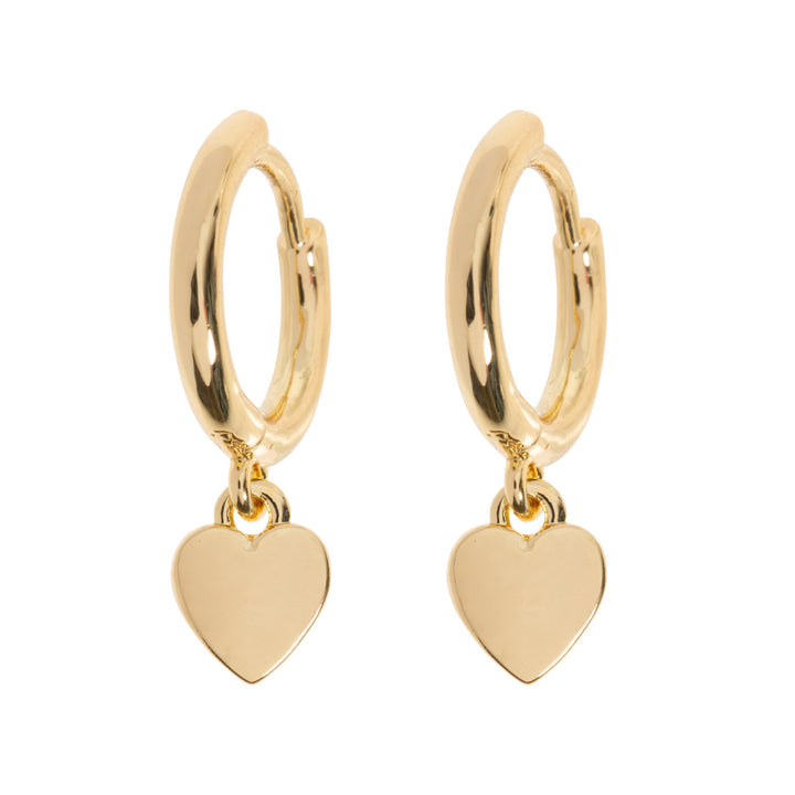 Sutton - Classic Heart Hoop Oorbellen