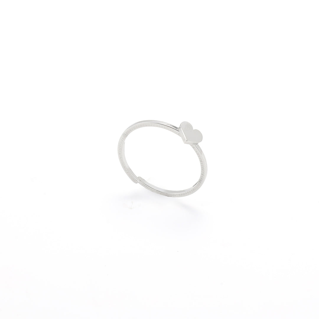 Stina - Delicate Hart Verstelbare Ring RVS