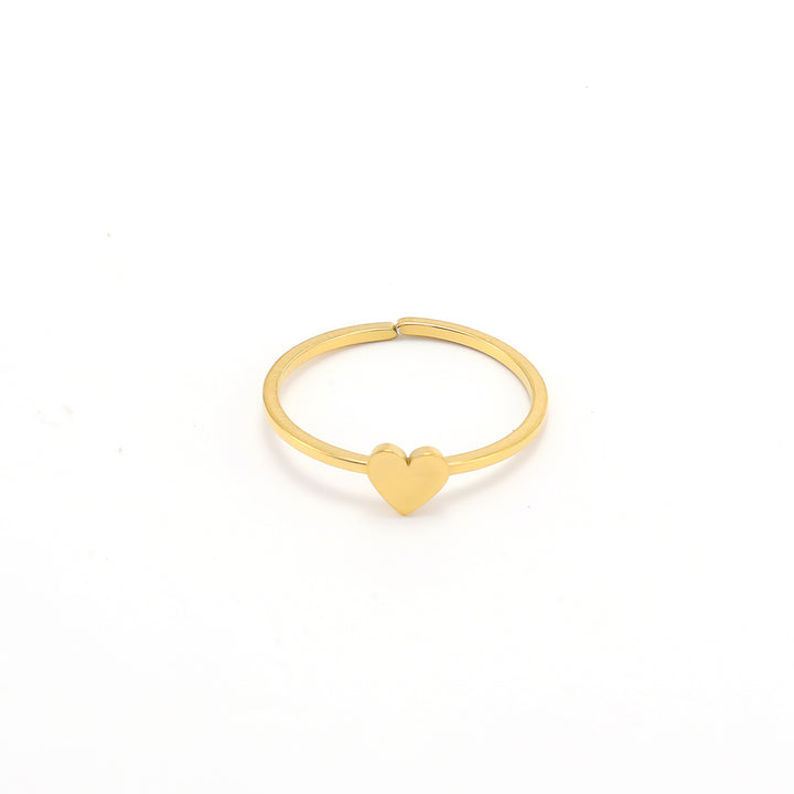 Stina - Delicate Hart Verstelbare Ring RVS