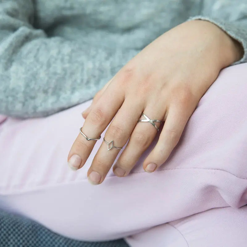 Big Chevron Ring Silver