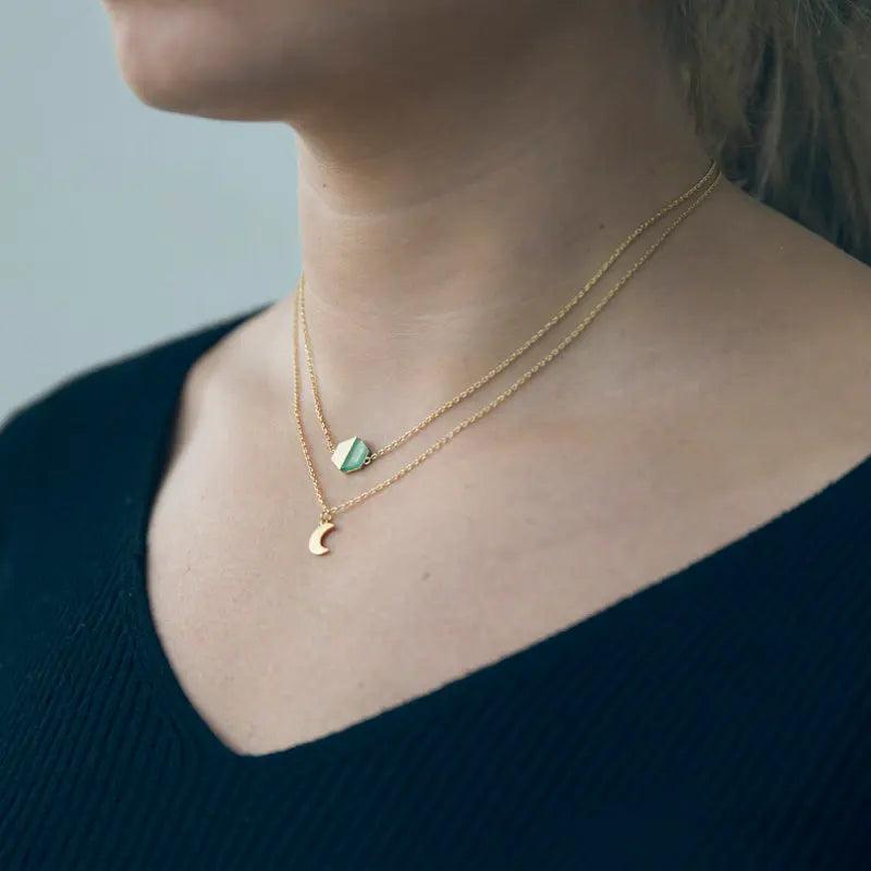 Moon Necklace Gold