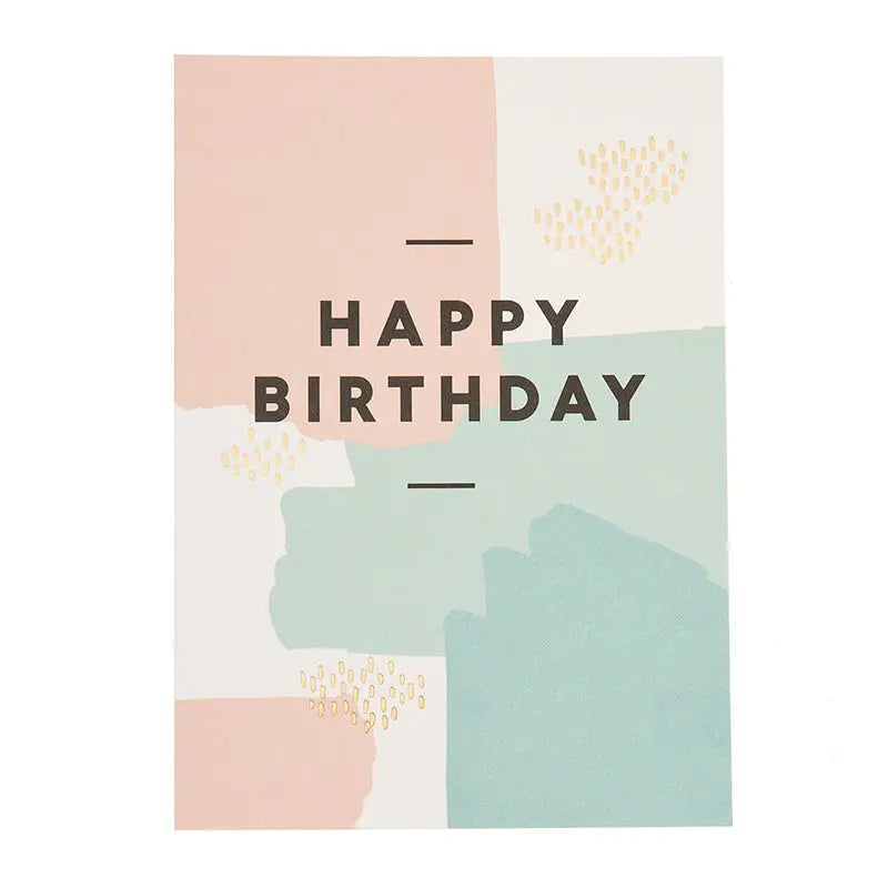 Happy Birthdy Paint Splatters Postcard