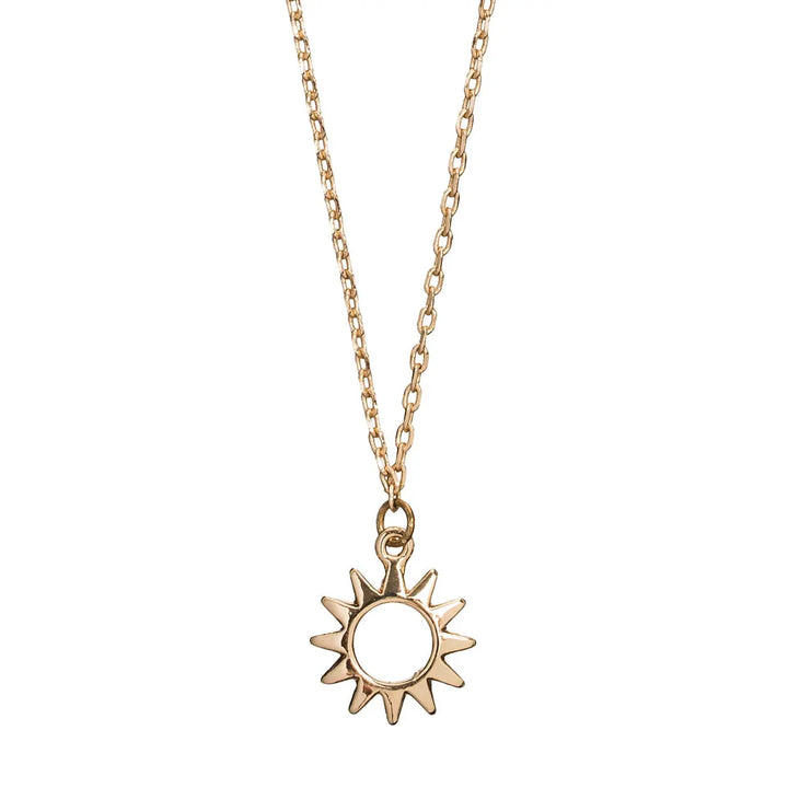 Small Sun Necklace Gold