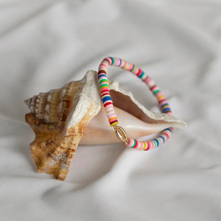 Colorful Bead Cowrie Bracelet | Summer