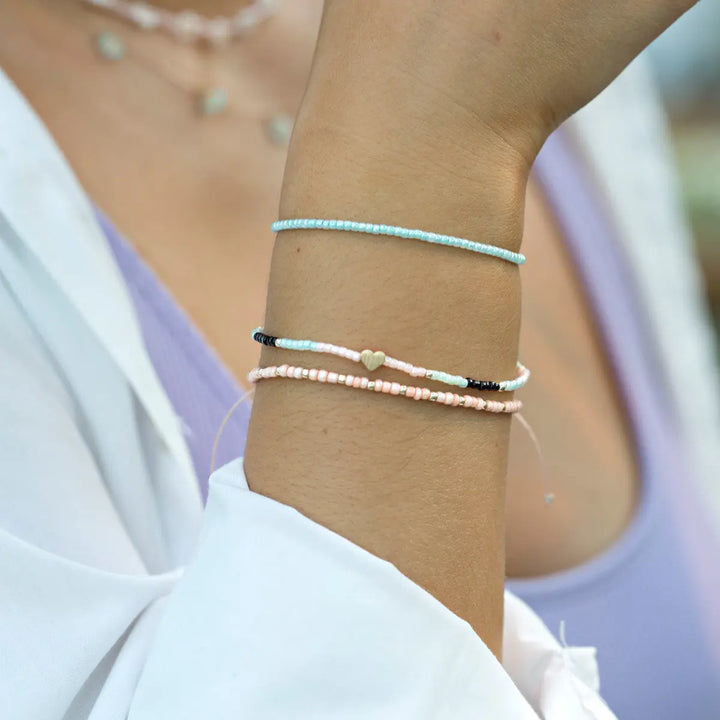 Delicate Bead Bracelet - Blue | Summer