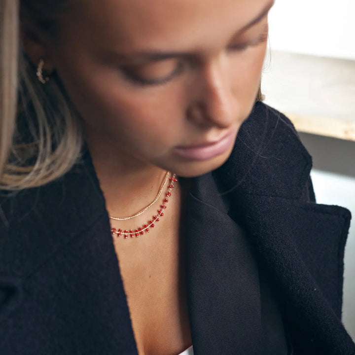 Red Bead Necklace Timi of Sweden