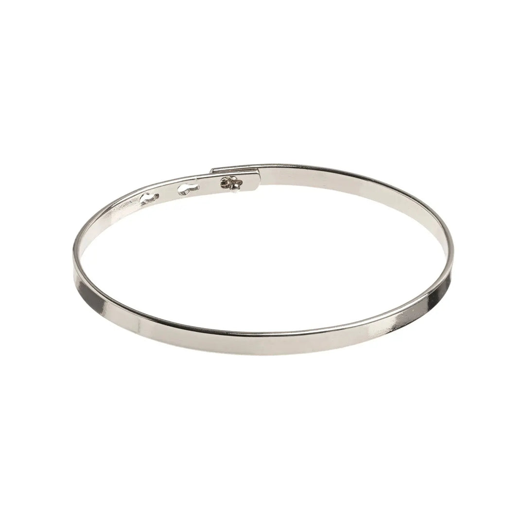 Essential Plain Bangle Bracelet Silver