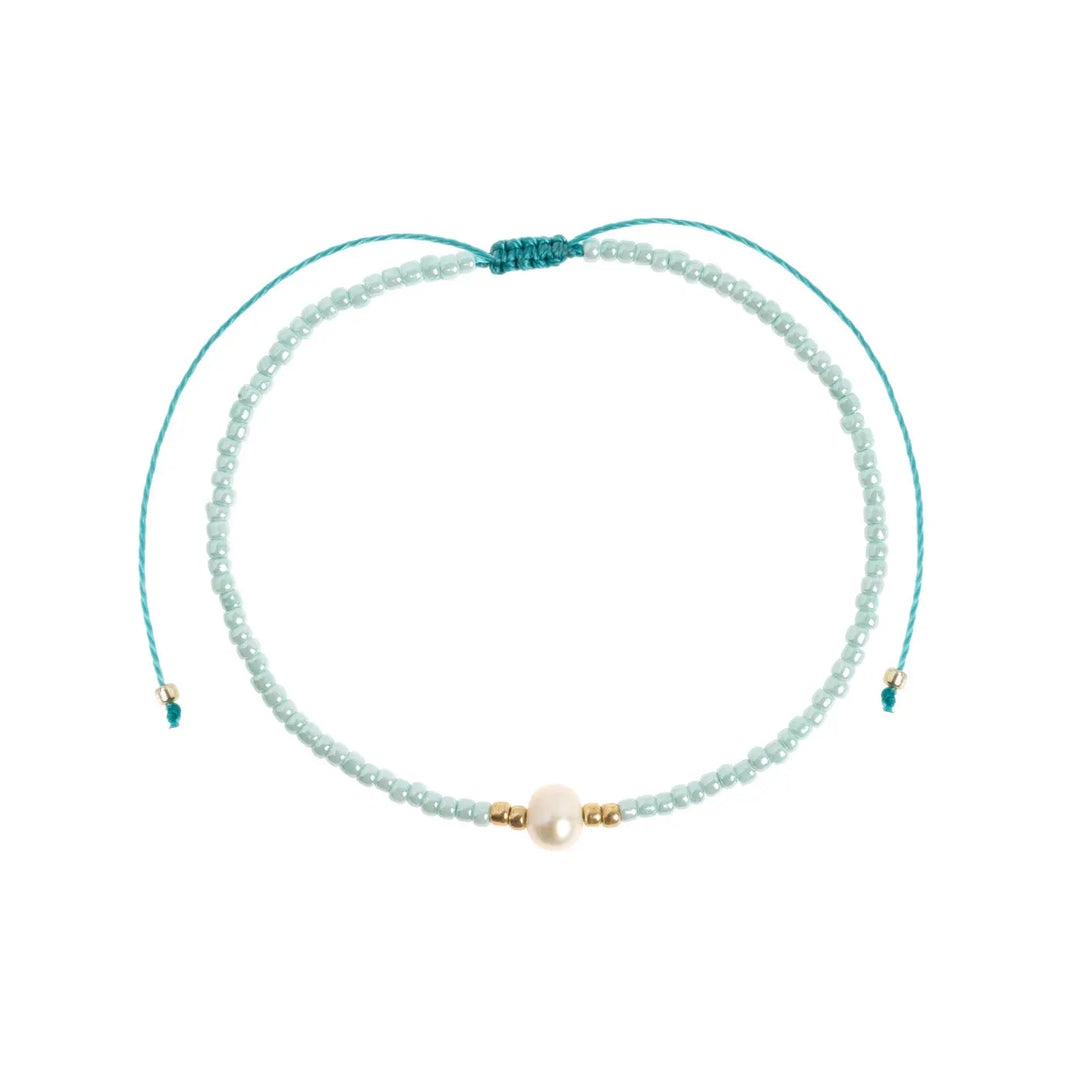 Alba - Bead with Pearl Macrame Bracelet