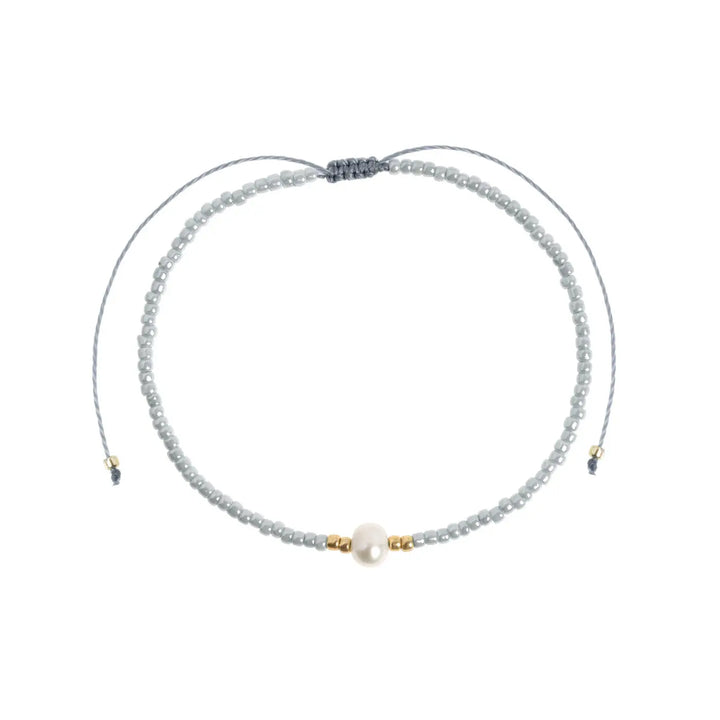 Alba - Bead with Pearl Macrame Bracelet